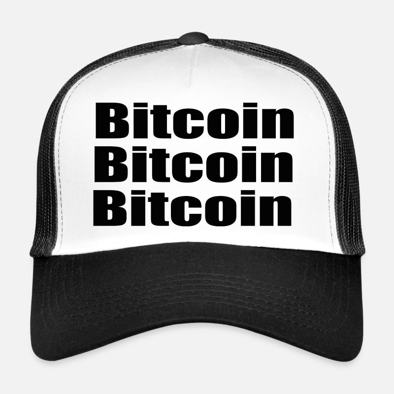 BITCOIN BITCOIN BITCOIN - Trucker Cap - Weiß/Schwarz