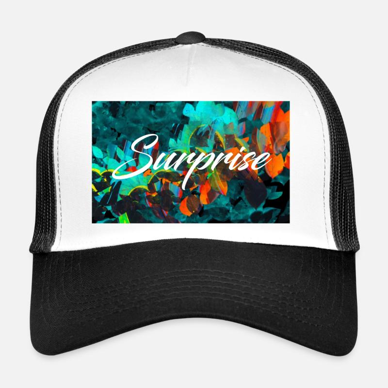 Surprise Colorée Feuillages Script Casquette trucker 