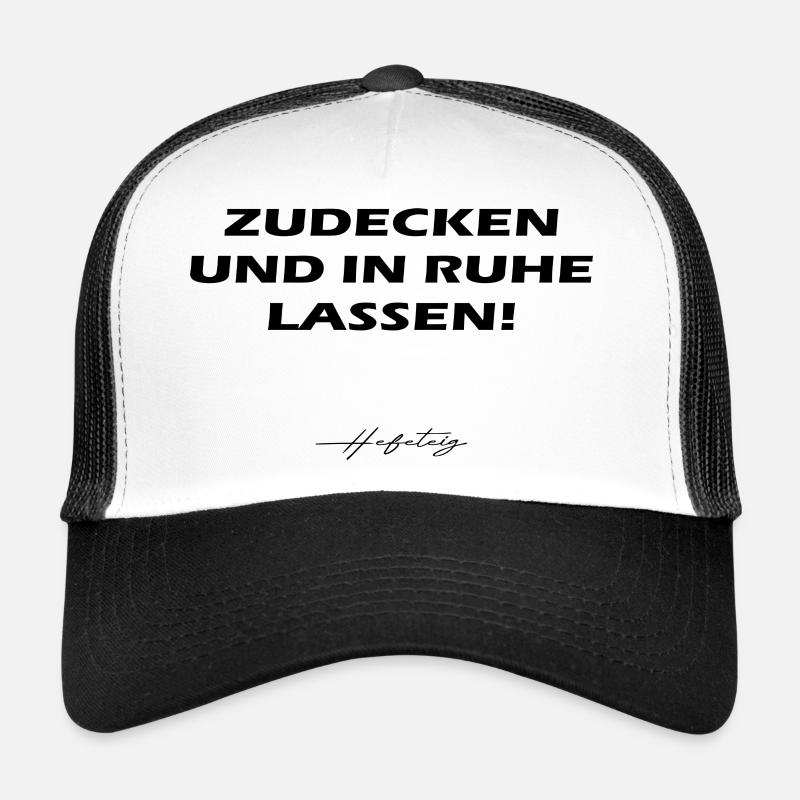 Hefeteig Spruch black - Trucker Cap - Weiß/Schwarz