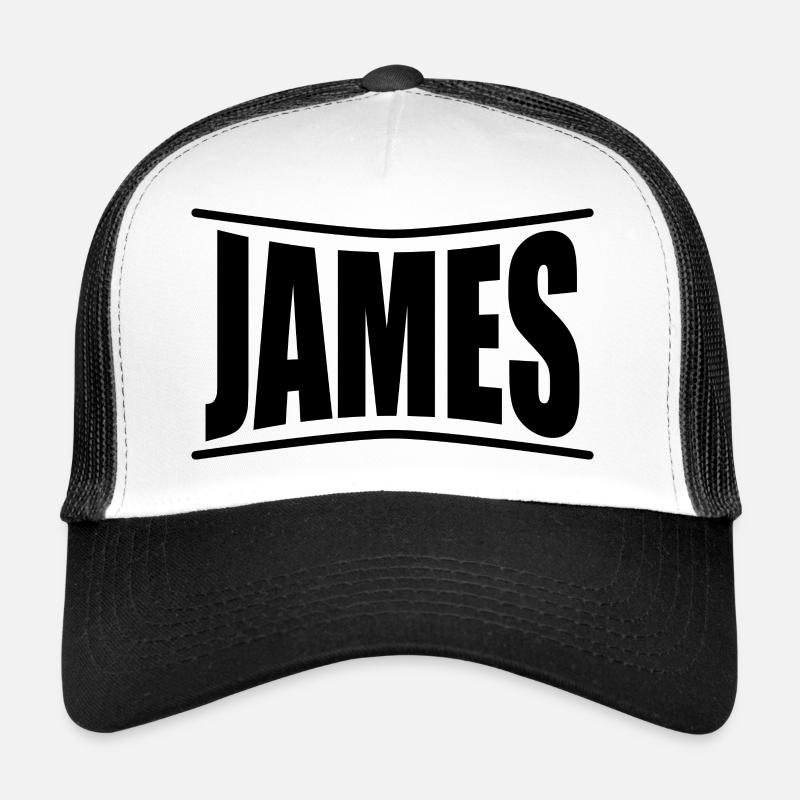 name t-shirt James t-shirt gift idea Trucker Cap