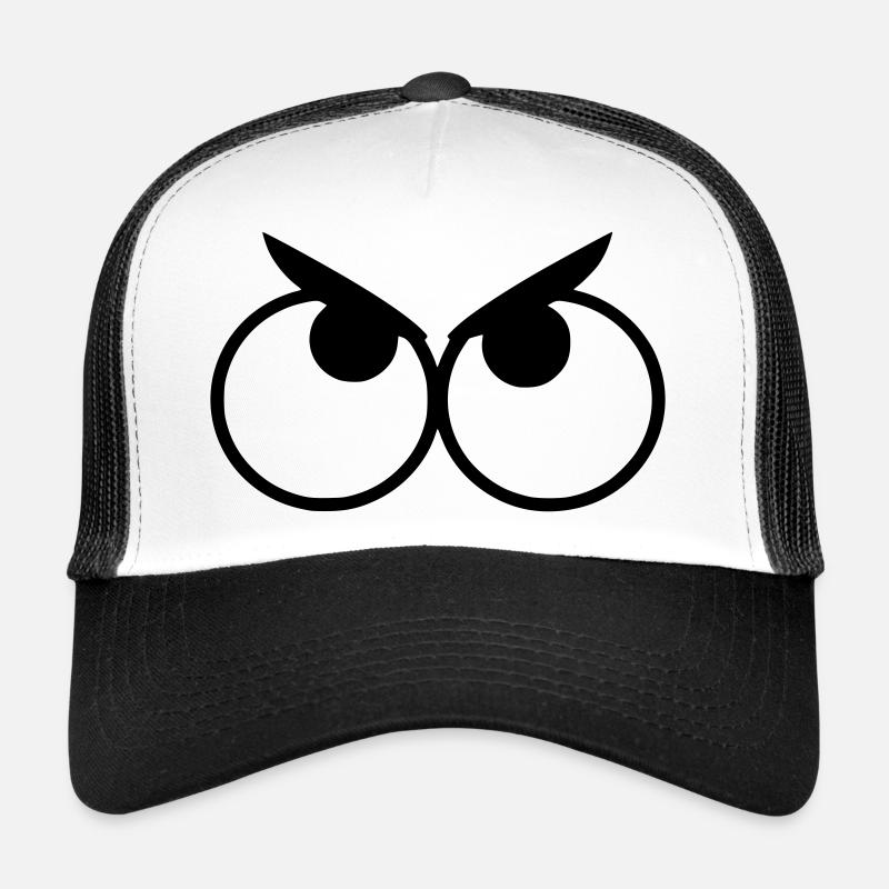 Yeux en colère avec sourcils # Casquette trucker 