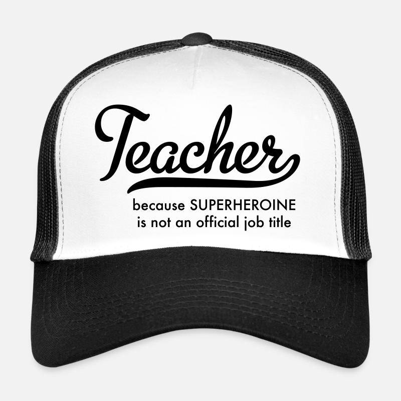 Enseignant - Casquette trucker  - blanc/noir
