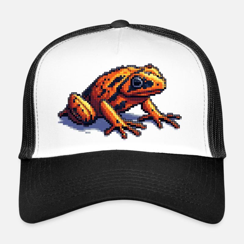 Poison dart frog dans des graphismes rétro pixel cool Casquette trucker 