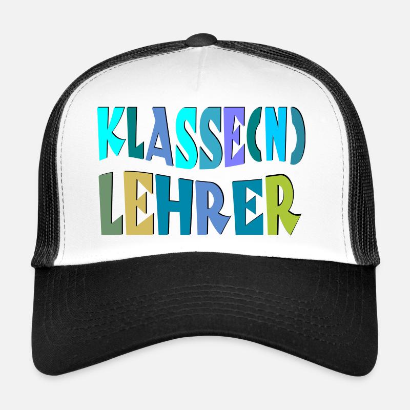 GESCHENKE FÜR KLASSENLEHRER - KLASSE LEHRER - Trucker Cap - Weiß/Schwarz