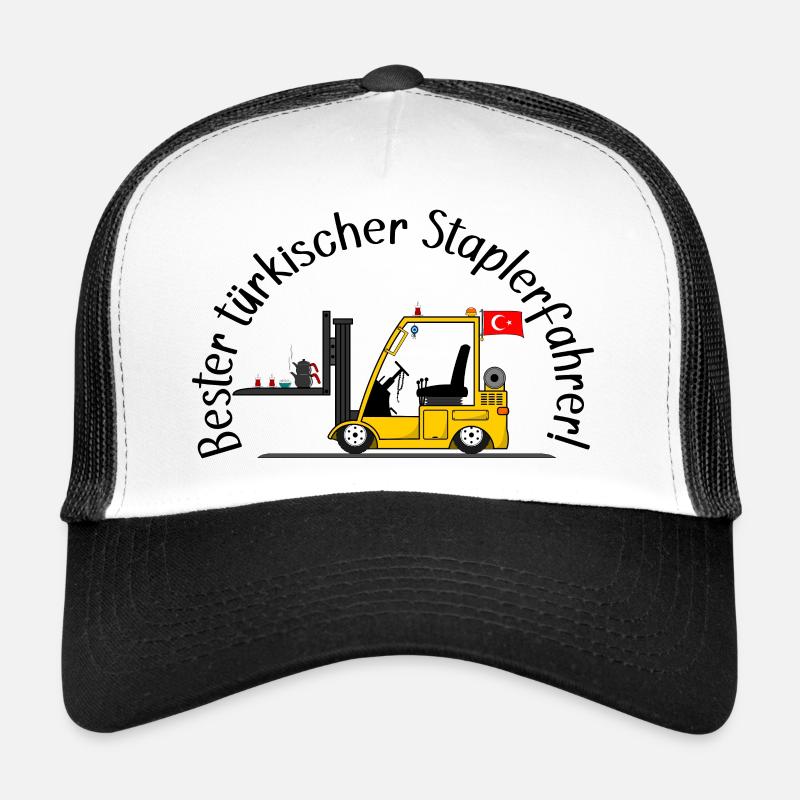 Staplerfahrer bester türkischer Staplerfahrer - Trucker Cap - Weiß/Schwarz
