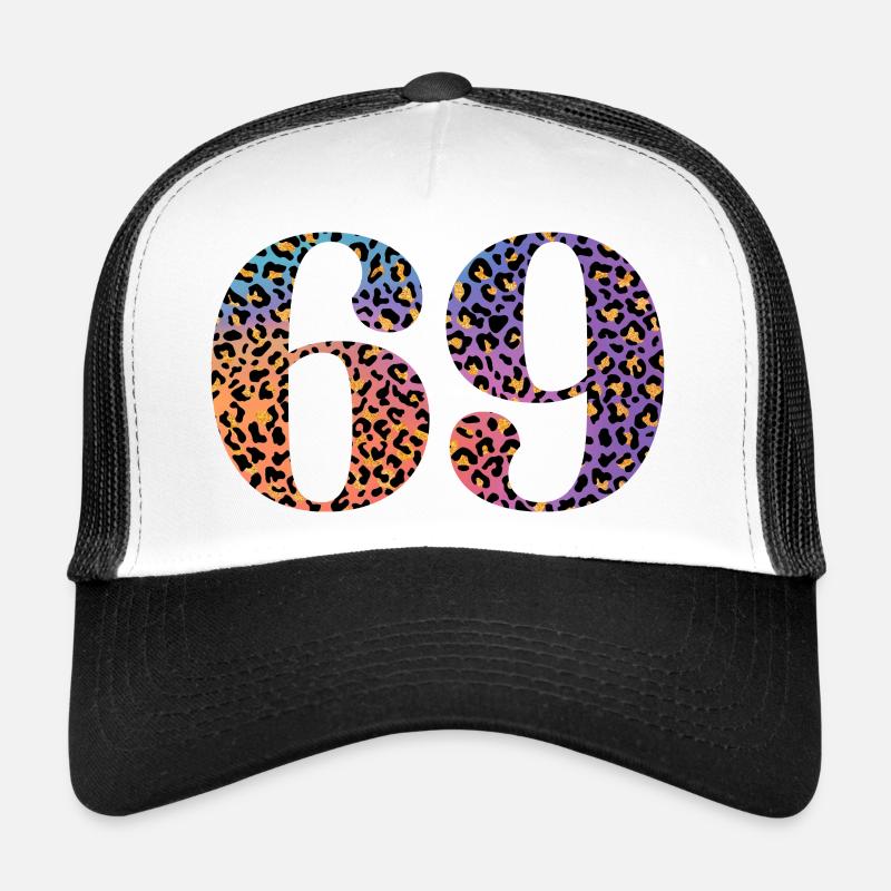 69th Birthday Leopard Trucker Cap