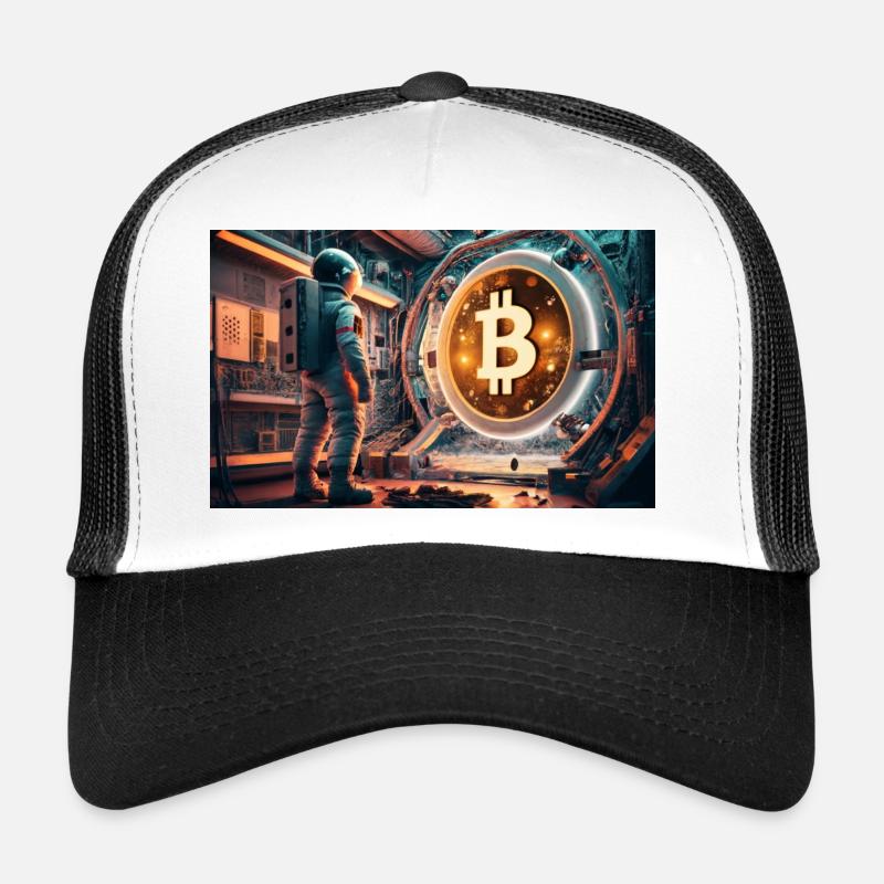 Bitcoin Astronaut Currency Trucker Cap