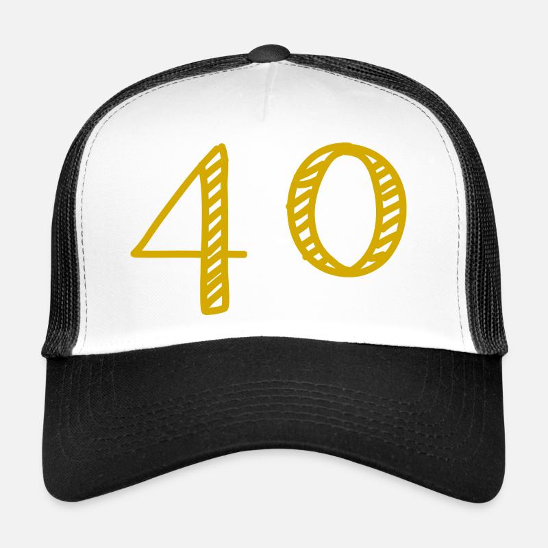 40. 40 ANS. 40e ANNIVERSAIRE. ANNIVERSAIRE 40 ANS. Casquette trucker 