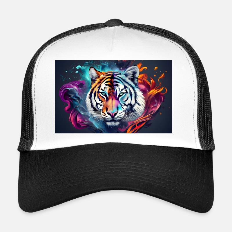 tigre coloré Casquette trucker 