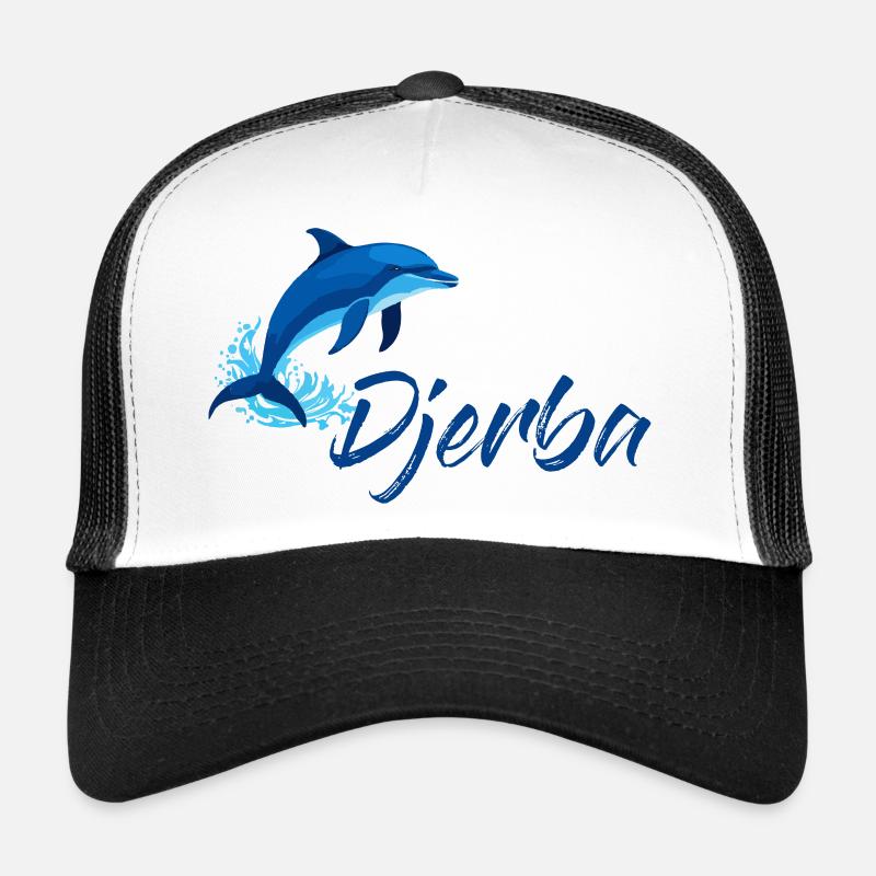 Holidays in Djerba with dolphin design Trucker Cap