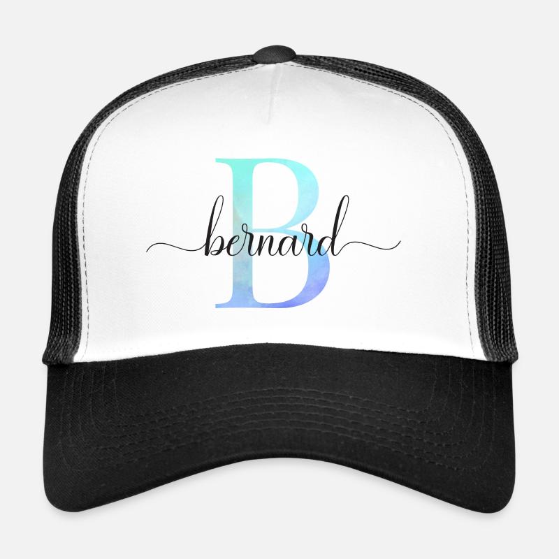 B| Monogramme | Nom | Ben | Aquarelle Casquette trucker 