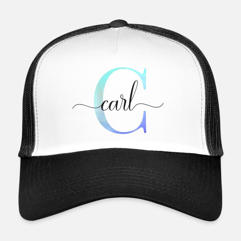 C| Monogramm | Name | Carl | Watercolor Trucker Cap