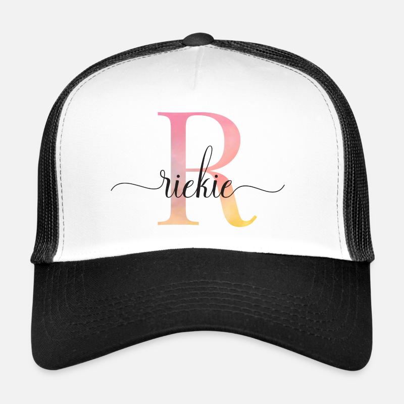 L | Monogramme | Nom | Rieke |Aquarelle Casquette trucker 