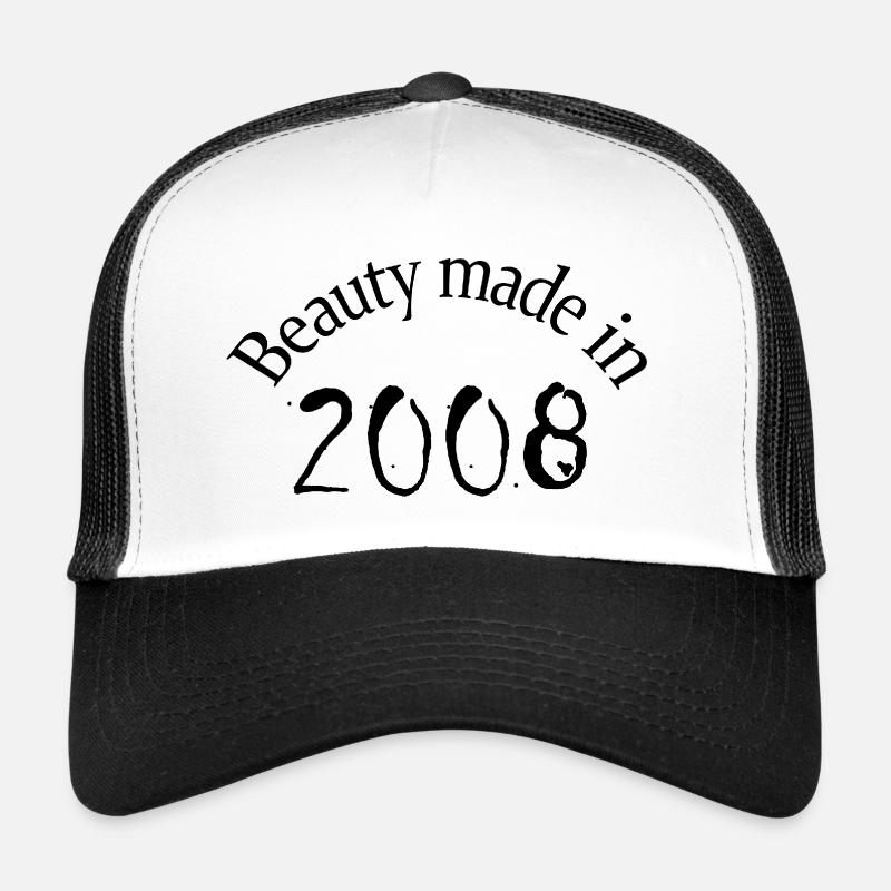 Beauty Made In 2008 - Trucker Cap - white/black