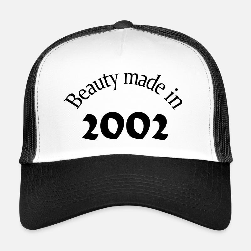 Beauty Made In 2002 - Trucker Cap - white/black