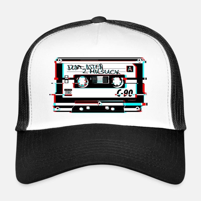 kassette glitch - Trucker Cap - Weiß/Schwarz