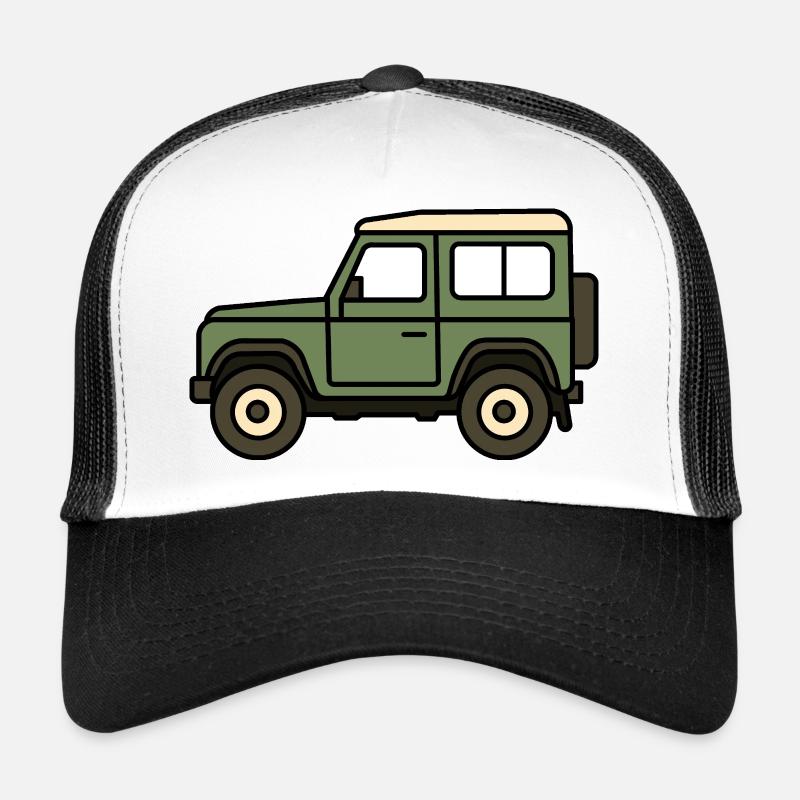 Geländewagen - Trucker Cap - Weiß/Schwarz