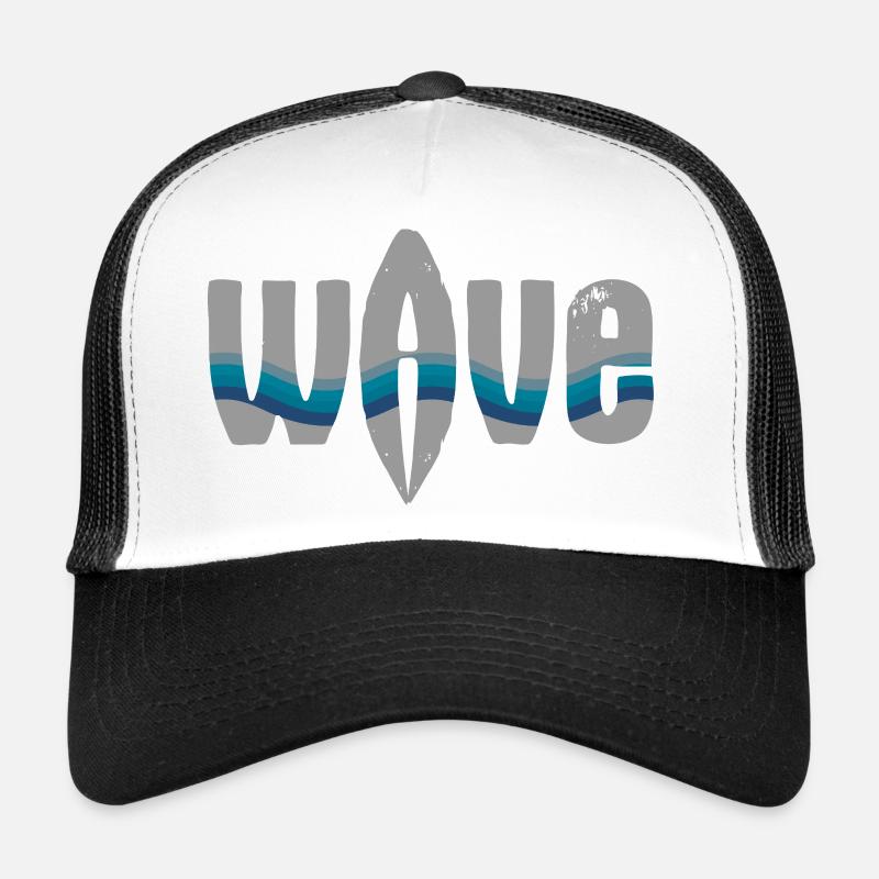 Sea Waves Surfer Design Trucker Cap