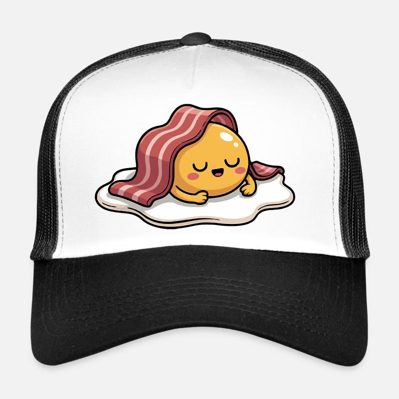 Sleeping Egg with Bacon Food Humor Trucker Cap