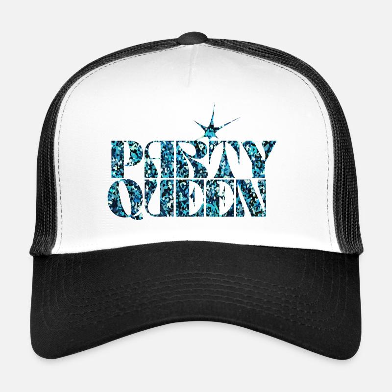 Blue Glitter Party Queen Trucker Cap