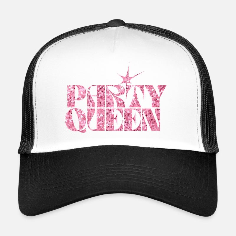 Party Queen Glitter Text Trucker Cap