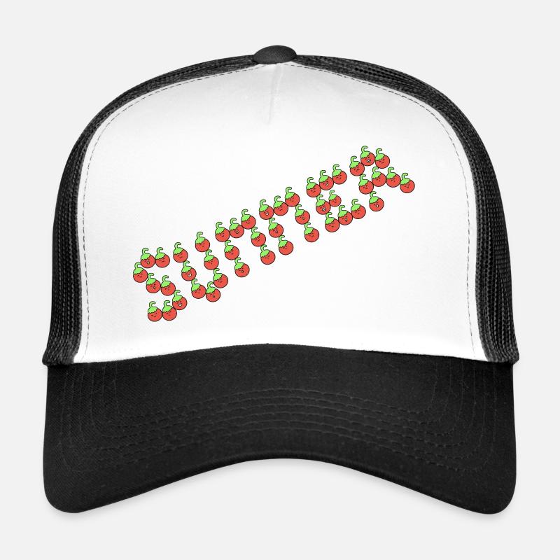 Sommertomate - Trucker Cap - Weiß/Schwarz