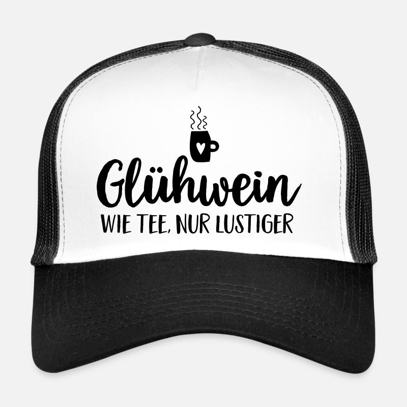 Gluehwein Weihnachtsmarkt Spruch Humor Trucker Cap