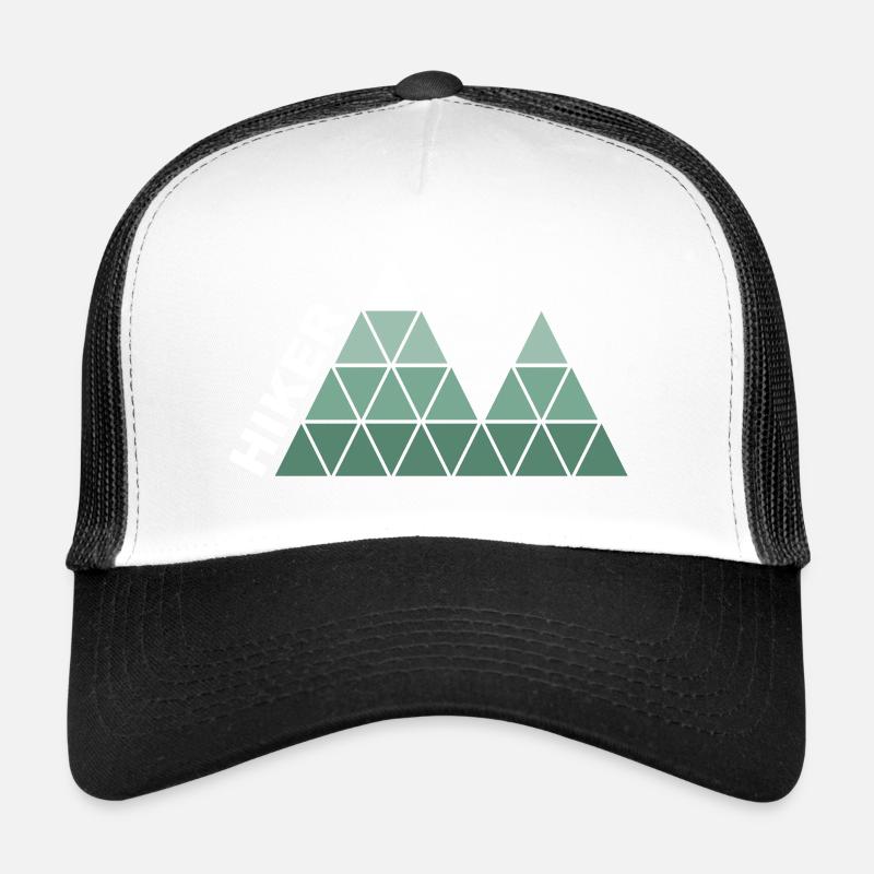 "Hiker" - Geometric Mountain Design Trucker Cap