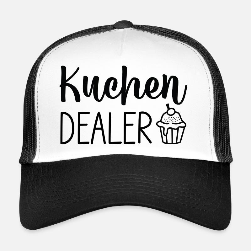 Kuchen Cupcake Script Logo - Trucker Cap - white/black
