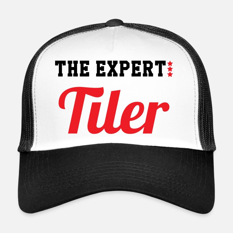 Expert tiler – pro tile laying precision - Trucker Cap - white/black