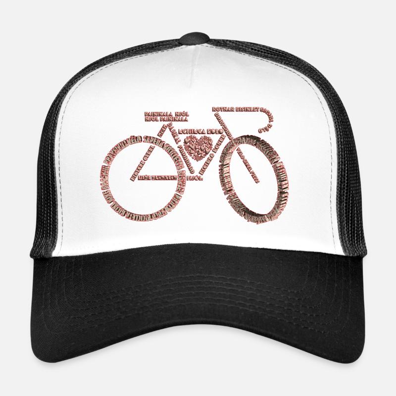 Bicycle Languages Valentine's Day V1 - Trucker Cap - white/black