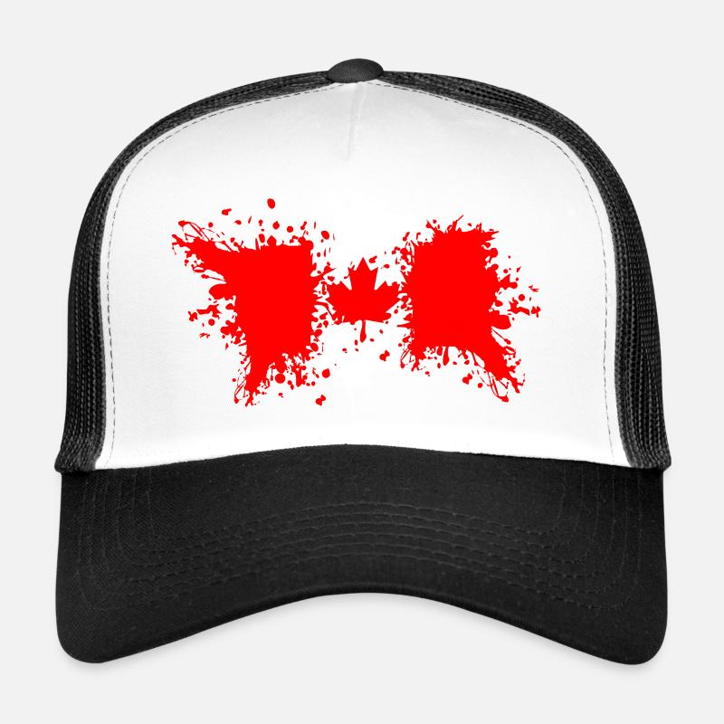 Canada Flag Color Splash Trucker Cap