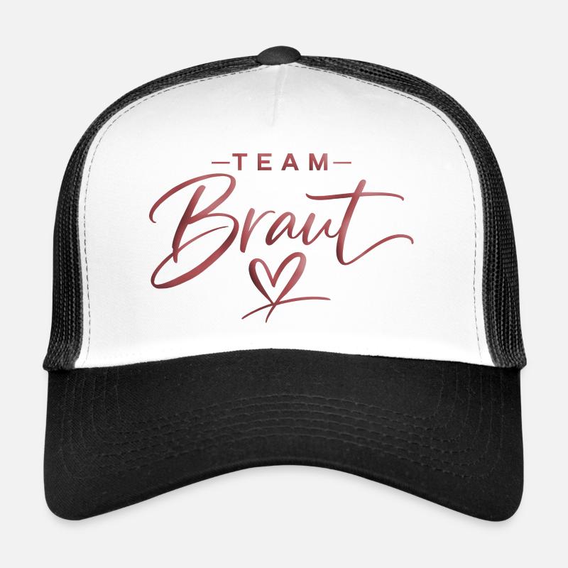 Bridal Team Heart Font Design Trucker Cap