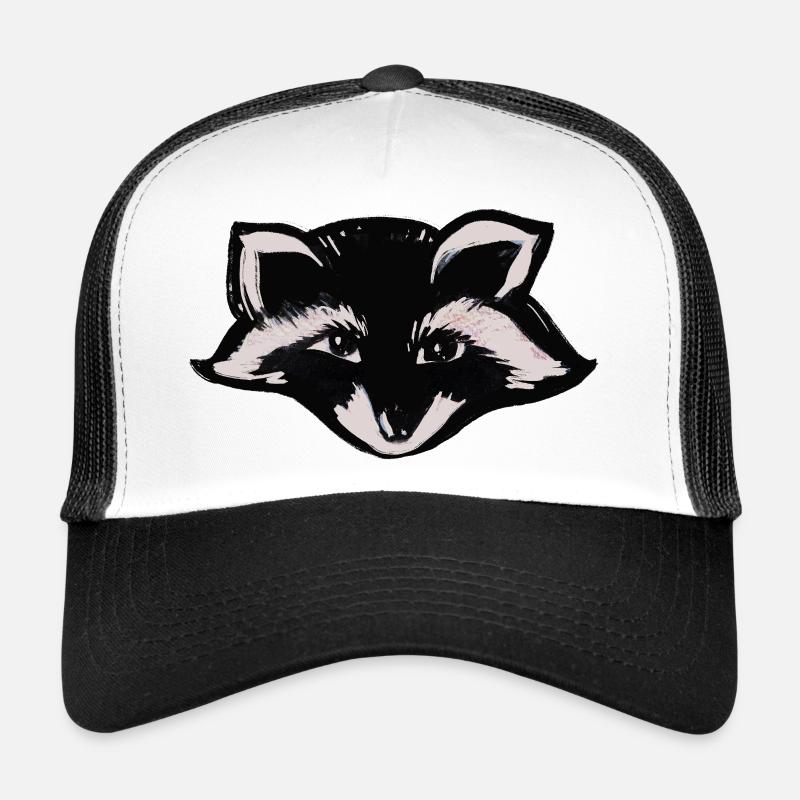 Tête de raton laveur de minuit Casquette trucker 