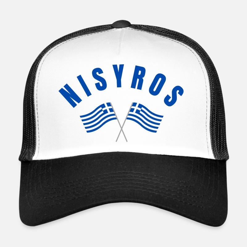 Drapeaux grecs de Nisyros Casquette trucker 
