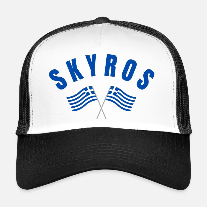 Drapeaux croisés grecs de Skyros Casquette trucker 