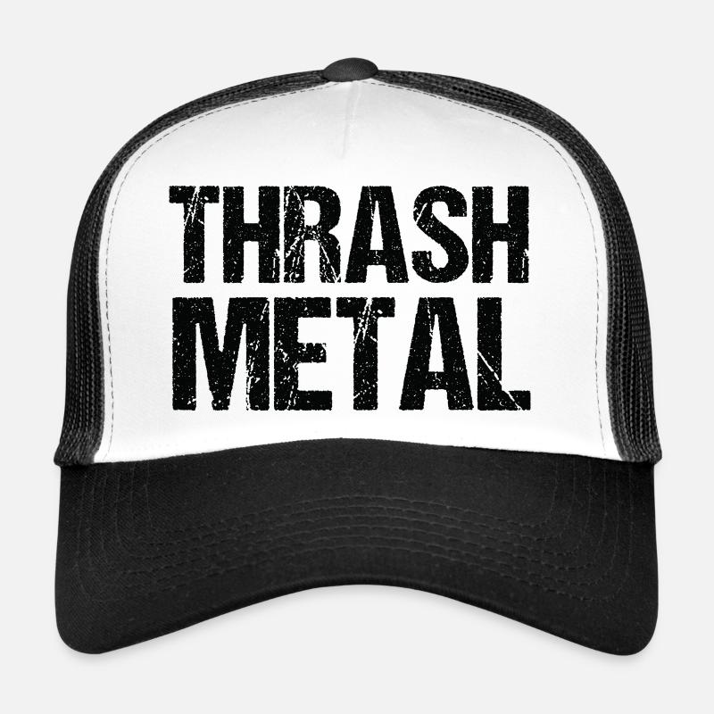 Thrash Metal Bold Typography Trucker Cap