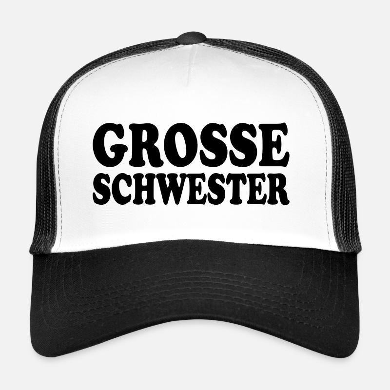 Grosse schwester - Trucker Cap - Weiß/Schwarz