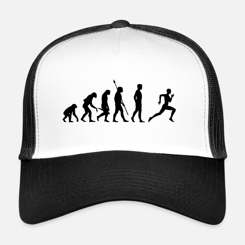 Running Evolution - Courses Marathon - Casquette trucker  - blanc/noir
