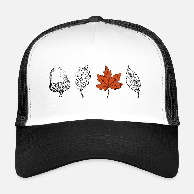 Forest foliage leaves autumn oak beech gift Trucker Cap