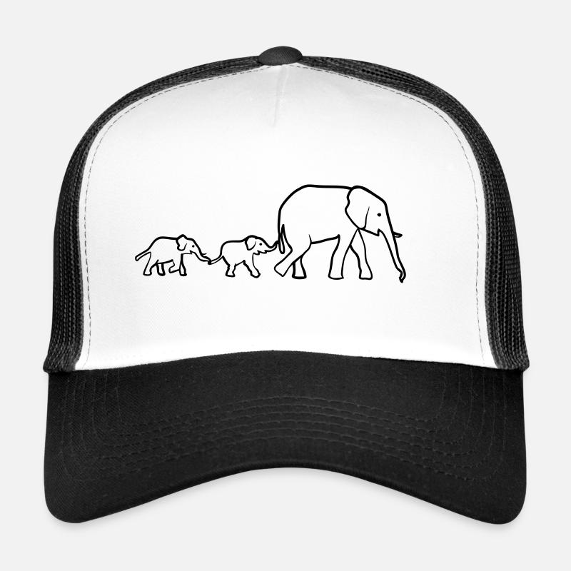 Elefanten Mutter und Junge, Elefant Trucker Cap