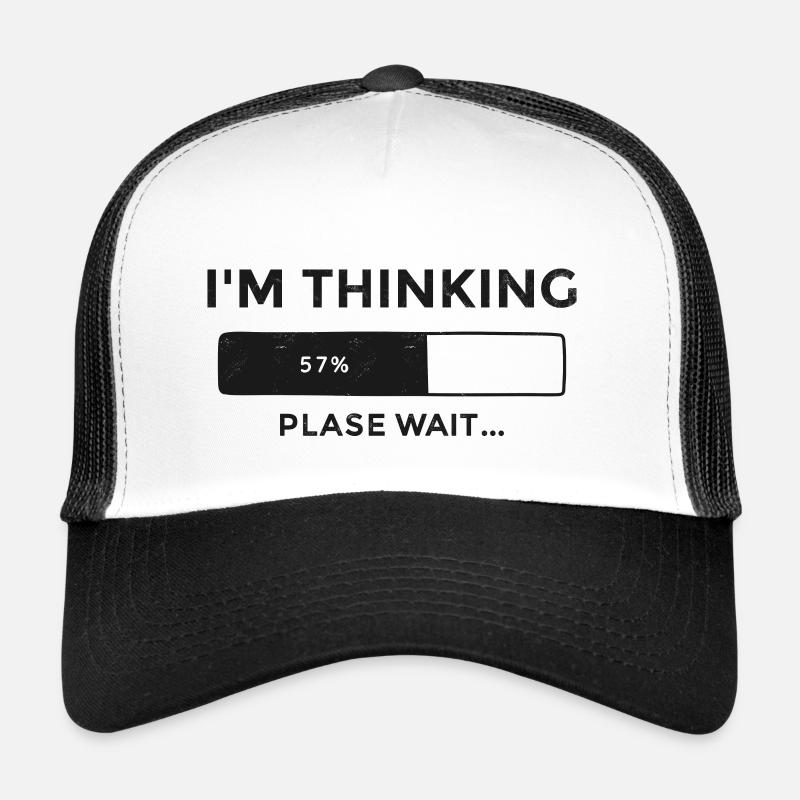 Ich denke nach, bitte warten, Fortschrittsanzeige Trucker Cap