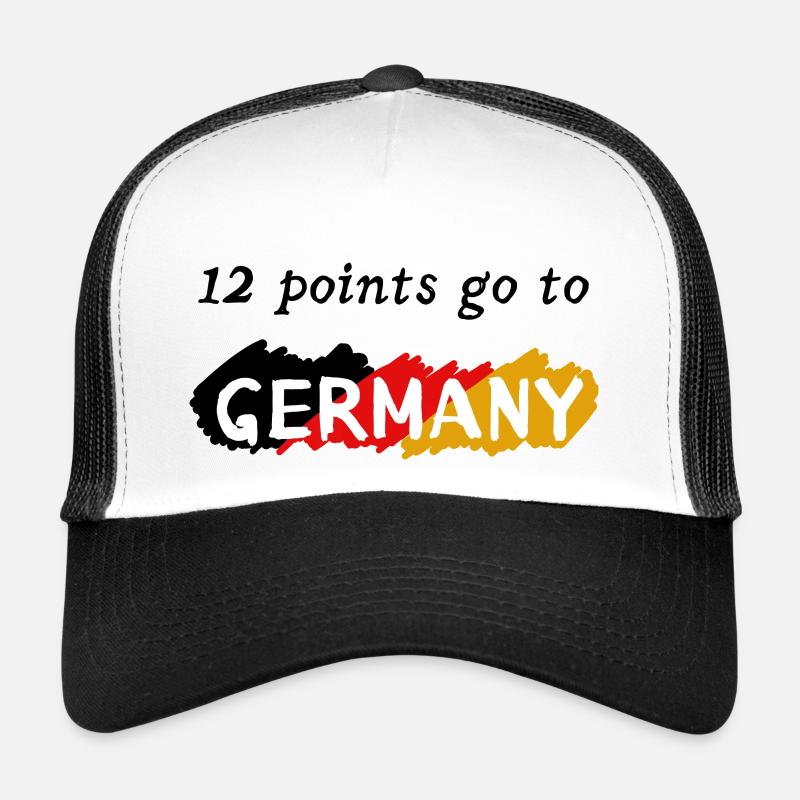 12 points go to Germany - Trucker Cap - Weiß/Schwarz