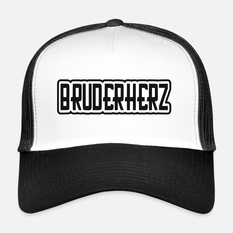 Bruderherz immer elegant - Trucker Cap - Weiß/Schwarz
