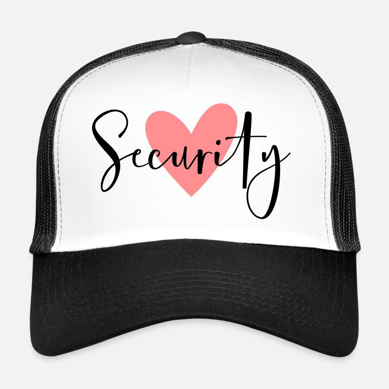 Security rosa Herz Junggesellinnenabschied Trucker Cap