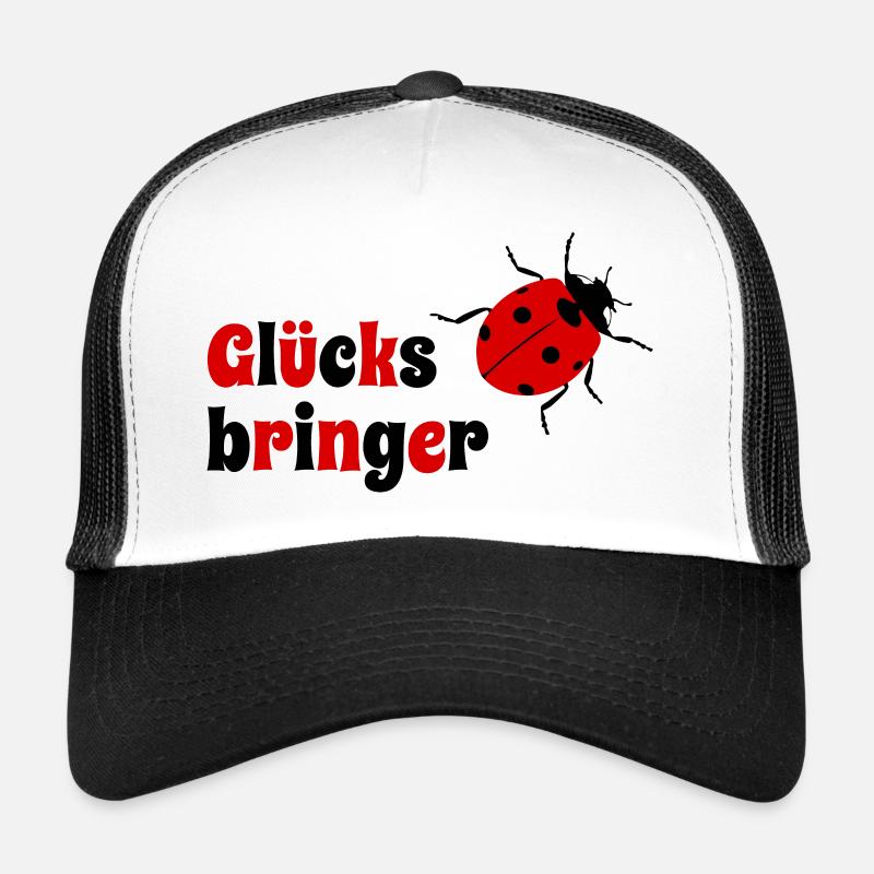 Marienkäfer Glücksbringer - Trucker Cap - Weiß/Schwarz