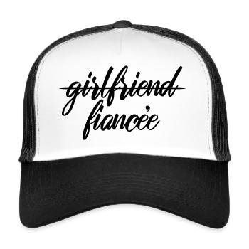 Petite amie fiancée - Casquette trucker  - blanc/noir - Devant