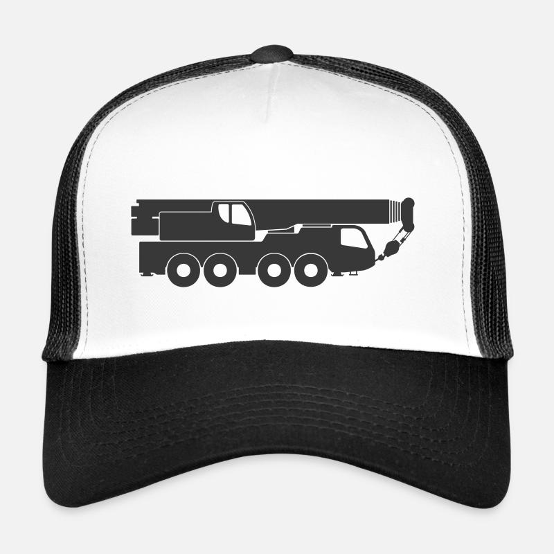 Forme de symbole d’icône de grue mobile. Casquette trucker 