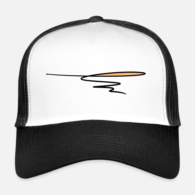 Ligne décorative. Décoration de texte. Dessiné à la main. Casquette trucker 