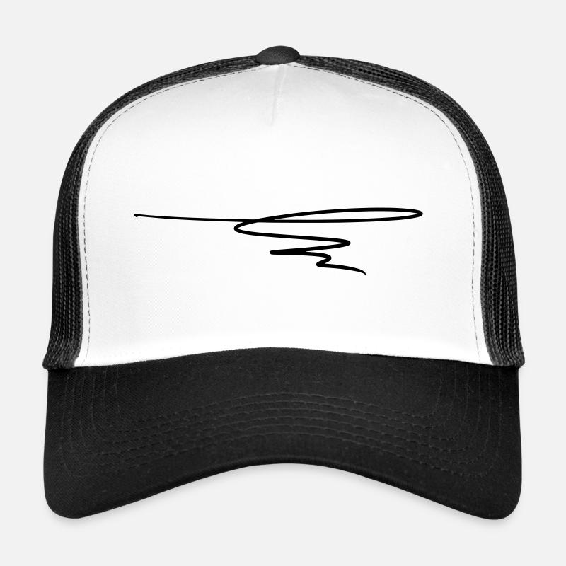 Ligne décorative. Décoration de texte. Dessiné à la main. Casquette trucker 